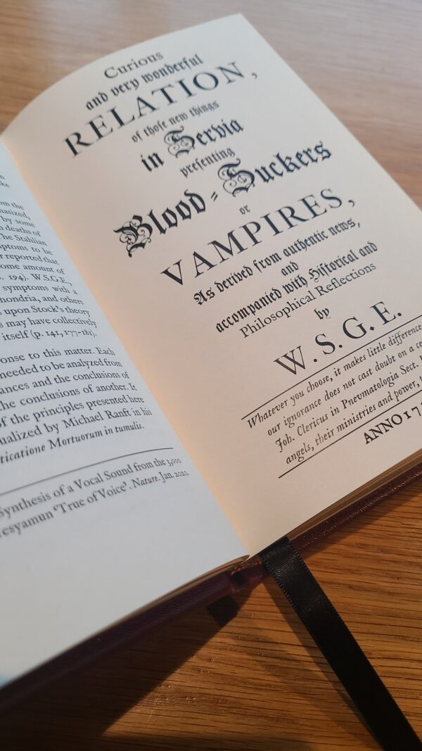 The Historic Vampire Debate: Volume Medicine (1732) Signed Leatherbound First Edition - Image 5