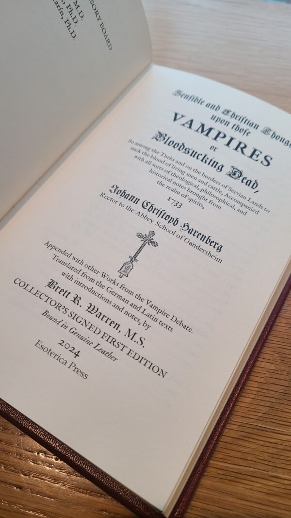 The Historic Vampire Debate: Volume Theology (1733) Signed Leatherbound First Edition - Image 3